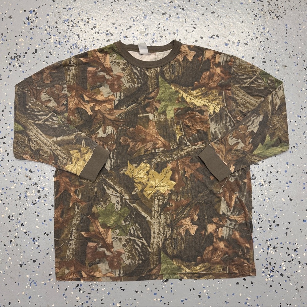 Y2K 2000s Ranger Realtree Camp Long Sleeve Graphic Shirt XXL